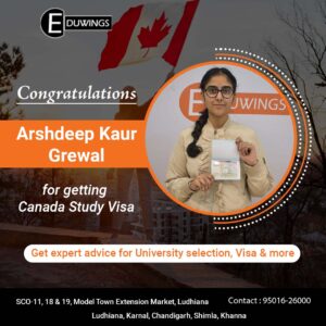 Arshdeep Kaur Grewal(Canada study visa)