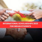 Indian student receiving a graduation certificate symbolizing international scholarships 2025
